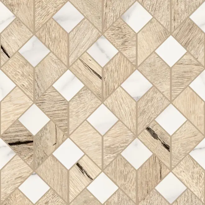 Schnäppchen Sant Agostino Timewood Honey Naturale Mosaik Flip 29x29 cm