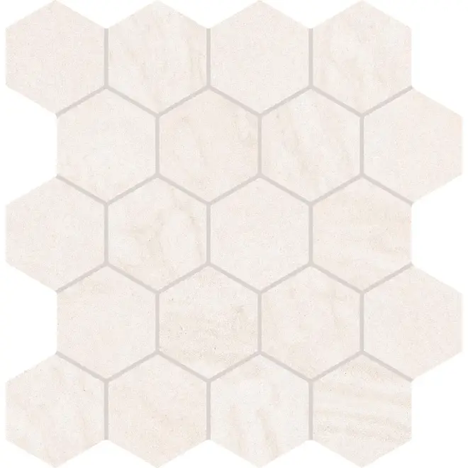 Provenza Varana Stone Mosaico Hexagon White Cross Cut Silktech 29,3x30 cm Markenprodukt