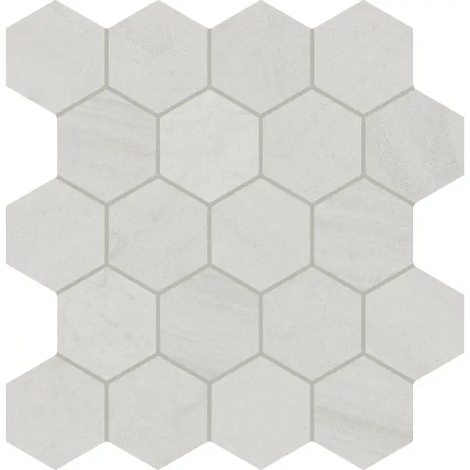 Provenza Varana Stone Mosaico Hexagon Light Grey Cross Cut Silktech 29,3x30 cm Highlight