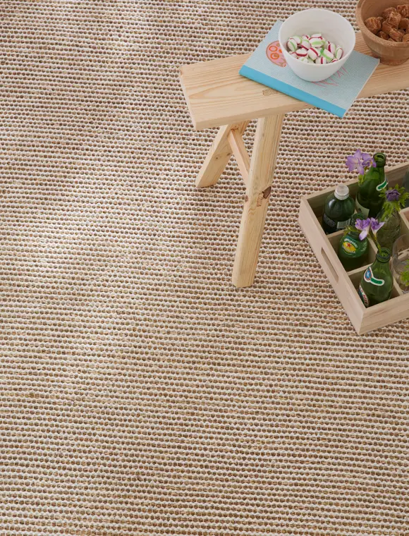 Sale Teppich, Kunst/Naturfaser gestreift