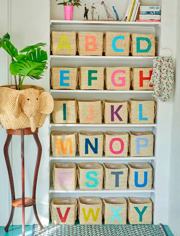 Bastkorb natur Buchstabe rice Must-Have