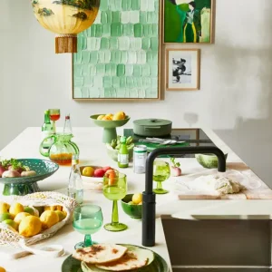 4er Set Rotweingläser, grün HKliving Online Kaufen
