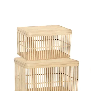 Bestseller 2er Set Körbe aus Bambus v. HÜBSCH Interior