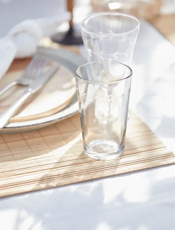 Neuheit Wasserglas mit Blattkante von IB Laursen