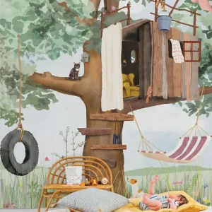 Panorama Tapete "mein Baumhaus" von MIMI'lou Markenprodukt