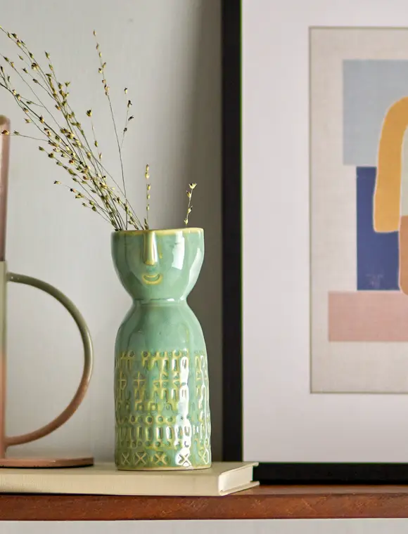 Preisknaller Vase Embla, 14,5xØ6 cm aus Steingut von Bloomingville