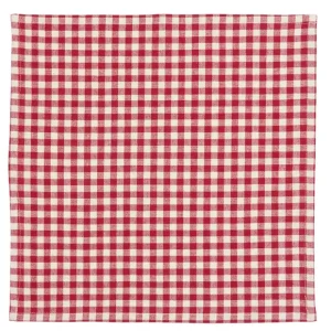 Wochenendangebot karierte Serviette Asta, 40x40, rot v. Ib Laursen