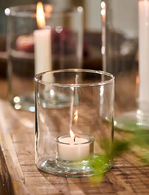 Highlight Windlicht aus Glas für Teelicht von Ib Laursen