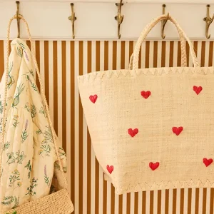 Bestseller Basttasche mit Herzen v. rice
