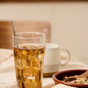 Trinkglas, 470 ml mit Rillen von Ib Laursen Highlight