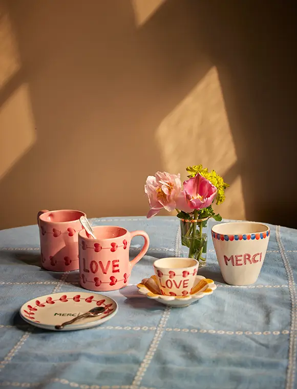 Preis Gesenkt Oval Cup Hand painted von rice