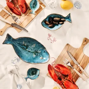 Fisch Schale, Steingut in blau von Ib Laursen Sofort Bestellen