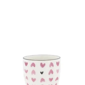 Preis Gesenkt Eierbecher mit rosa Herzen, Bastion Collections