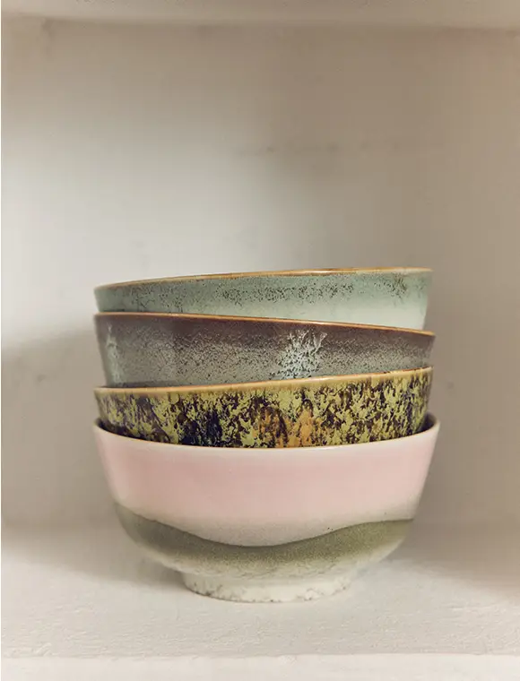 2er Set Ramen Bowls, 70s Keramik v. HKliving Sonderaktion