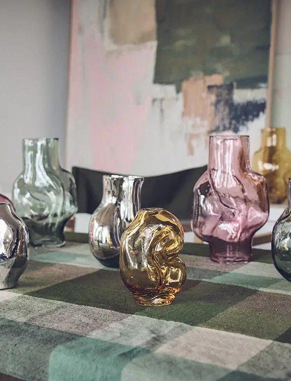 Vase Gleam, Glas/Chrom v. HKliving Expressversand