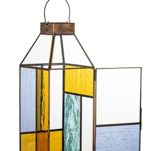 Kracherpreis Drew Laterne Kupfer, Glas von Bloomingville