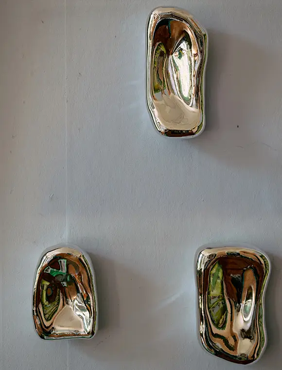 Glasskulptur Chrom vom HKliving Preisknaller