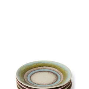 4er Set Untertassen 70s Keramik von HKliving Billig