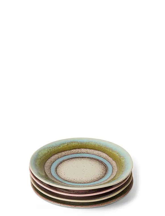 4er Set Untertassen 70s Keramik von HKliving Billig