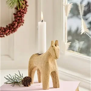 Markenprodukt Kerzenhalter Pferd, Holz von Ib Laursen