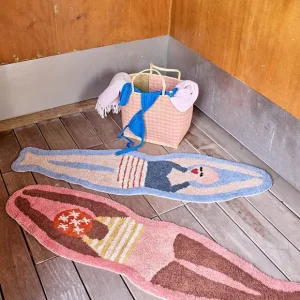 Fußmatte Retro Swimster, 140x40 cm von rice Expressversand