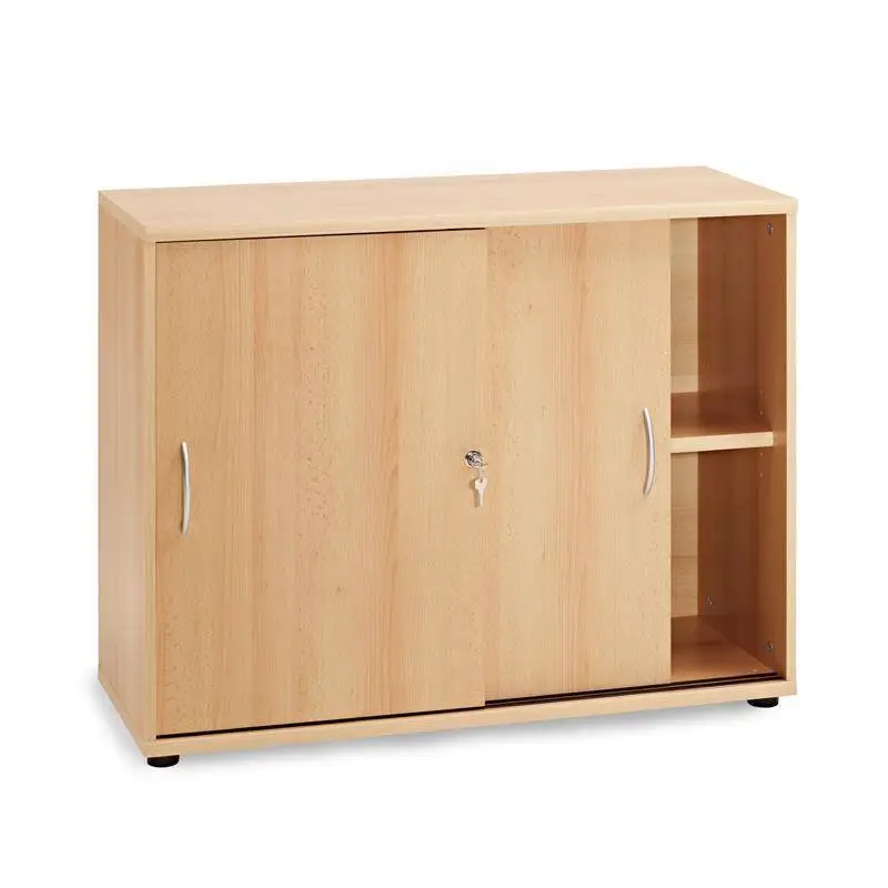 Must-Have Aktenschrank TYP4000 Buche hell Nachbildung, 2OH, Schiebetüren, H=76cm, B x H x T: ca. 100 x 76 x 39,5 cm