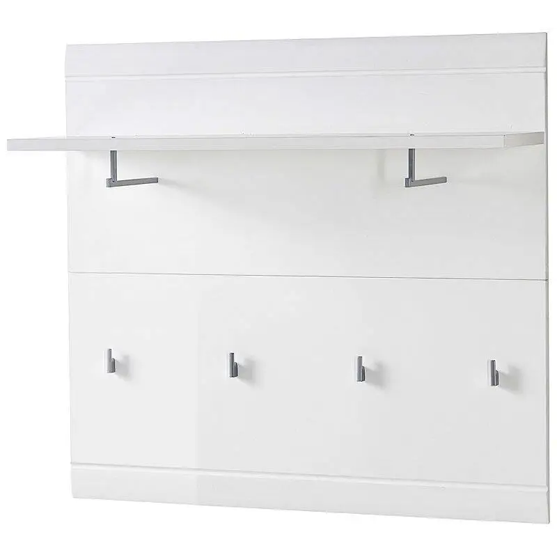 Garderobenpaneel DANARO-01, 96x90x31cm, Hochglanz weiß Neue Kollektion