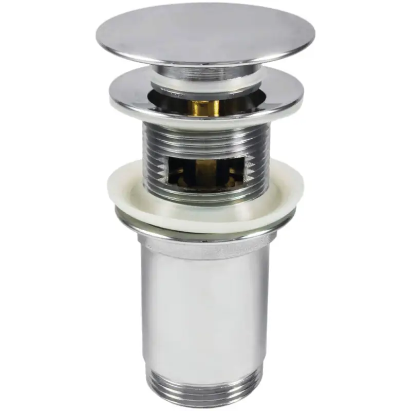Ablaufventil chrom mit und ohne Überlauf mit Pop-Up Funktion, B/H/T 6,8/7,5/4,2 cm Bestpreis