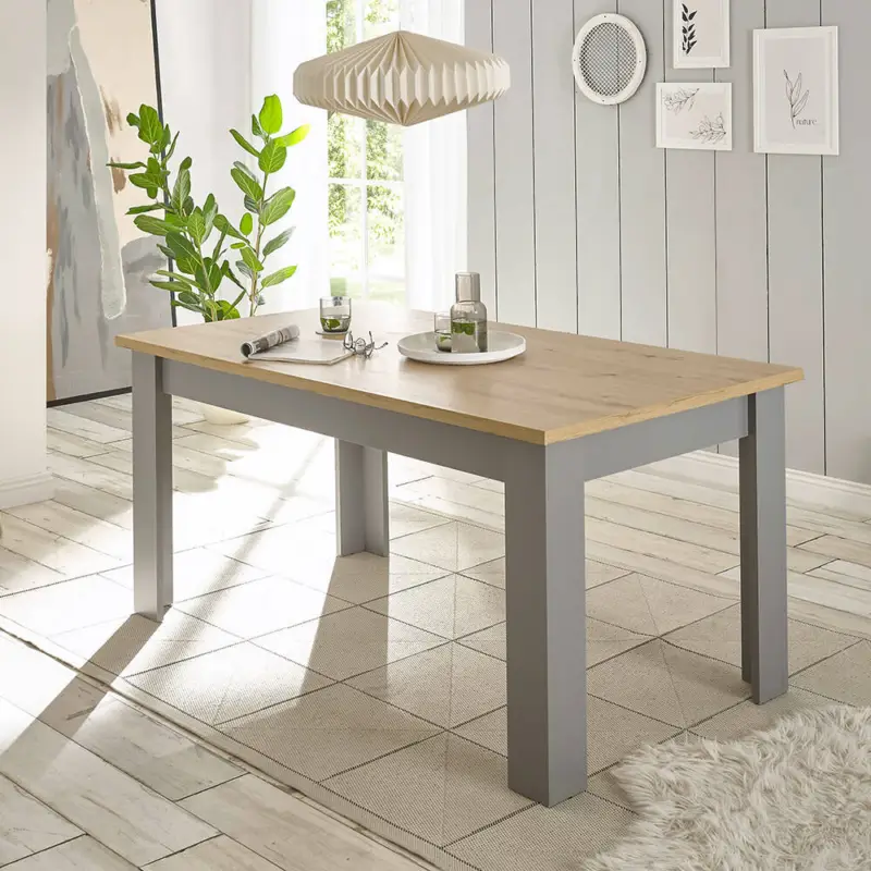 Direkt Vom Hersteller Esszimmer Tisch in grau mit Artisan Eiche Nb. CHATHAM-61, B/H/T ca. 160/76/90 cm