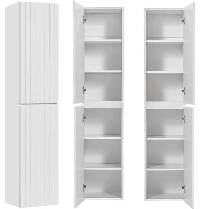 Jetzt Bestellen Badmöbel Hochschrank IRAKLIO-56 in weiß matt mit 2 Türen, B/H/T: ca. 35/160/33 cm