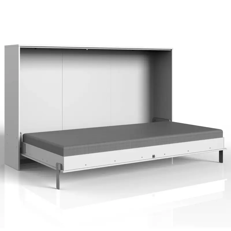 Günstig Schrankbett 120x200 cm Jugendbett Gästebett Klappbett weiß JOKSI-43, B/H/T 212/134/43 cm