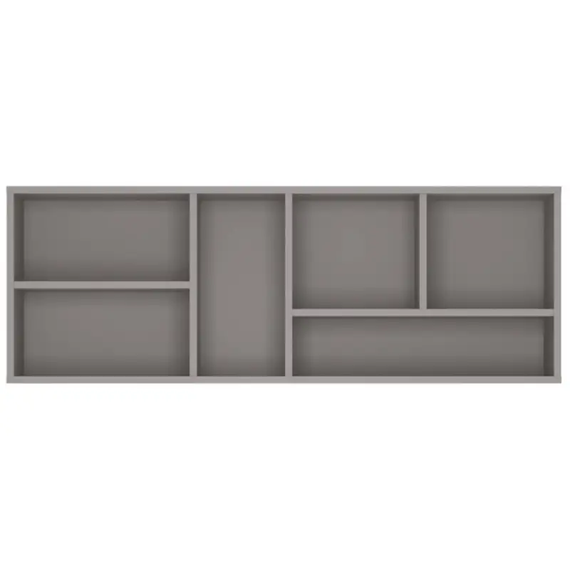 Sonderangebot Jugendzimmer Wandhängeregal LIIVA-129 in grau, B/H/T: ca. 124,4/44,2/23 cm
