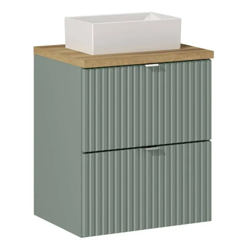 Preisknaller Waschtisch 50cm in grün und Eiche NEWPORT-56-GREEN