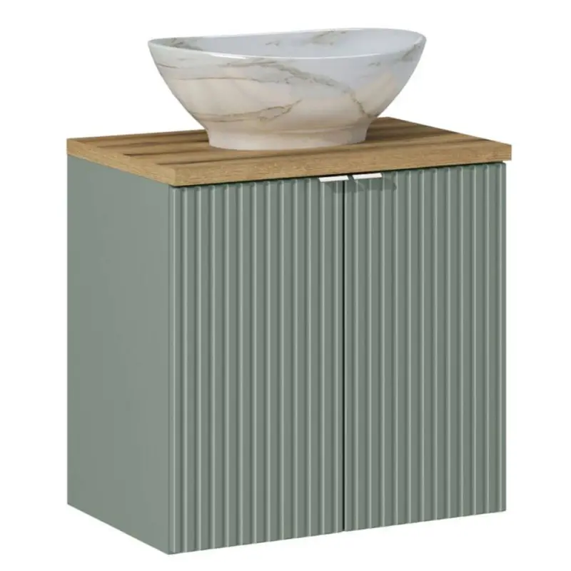 Waschtisch 60cm in grün und Eiche NEWPORT-56-GREEN Top-Seller