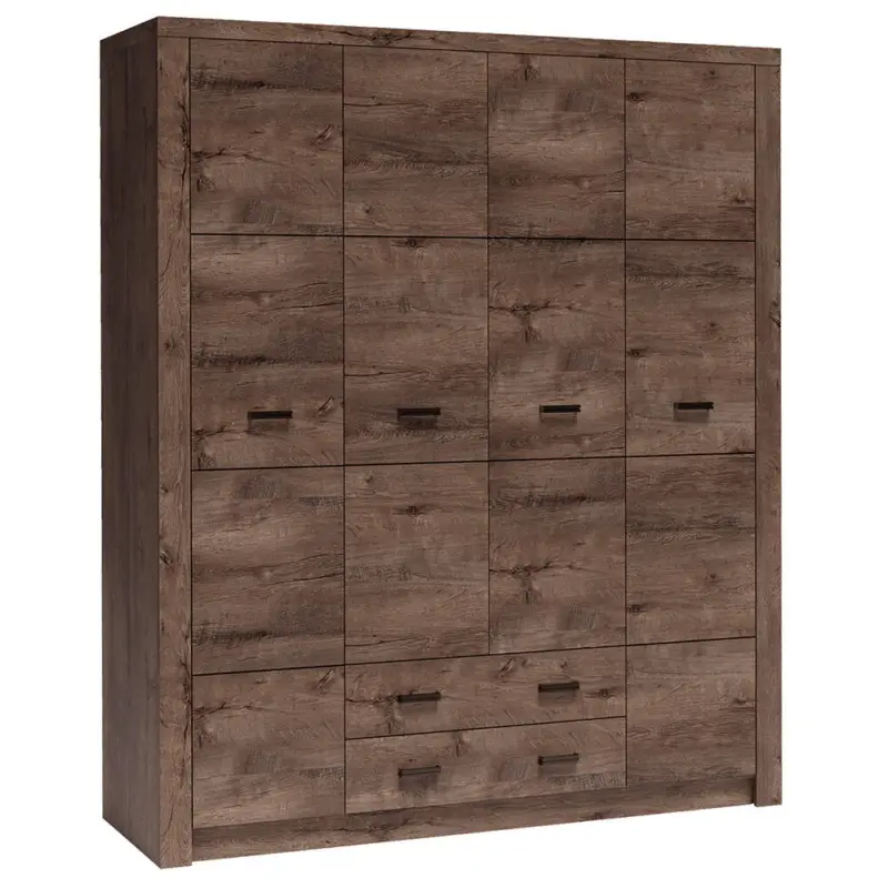 Geprüft Kleiderschrank modern in Esche dunkel INGENIO-161