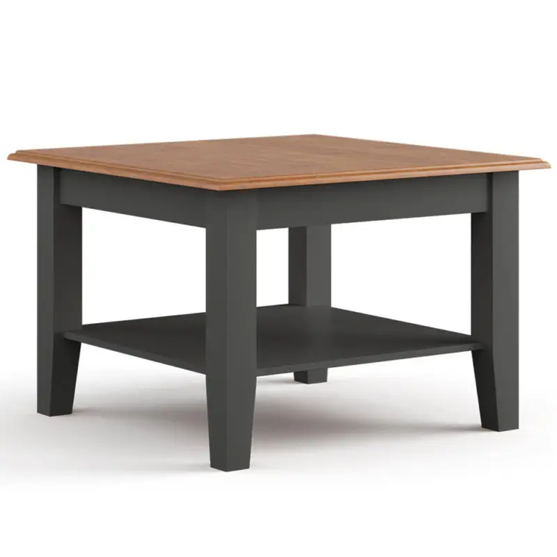 Ausverkauf Couchtisch, Massivholz in grau mit Eiche Optik BORMIO-163
