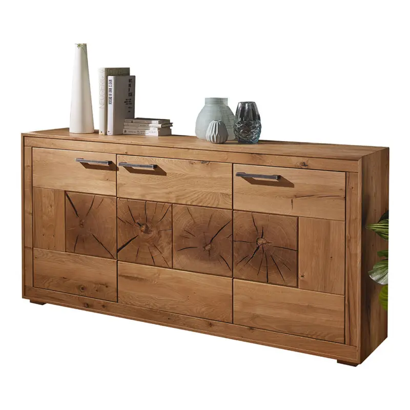 Sideboard 3-türig, Wildeiche massiv geölt, montiert, WINNIPEG-69 Jetzt Bestellen