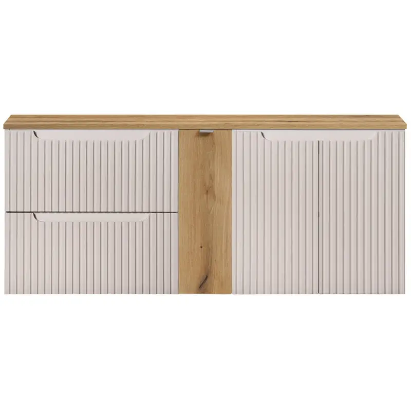 Waschtischunterschrank 140cm, kaschmir und Eiche, NEWPORT-56-CASHMERE Jetzt Kaufen