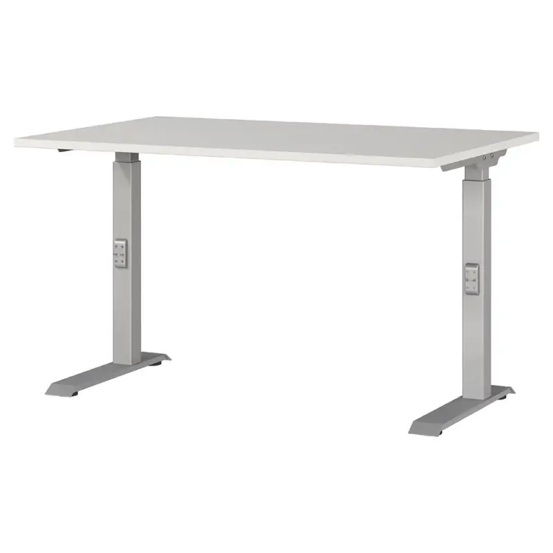 Solange Der Vorrat Reicht Schreibtisch 120cm, grau/silber, DUBA-01