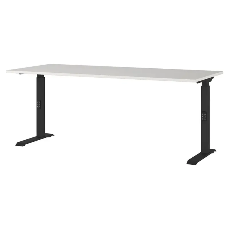 Sonderaktion Schreibtisch 180cm, grau/schwarz, DUBA-01