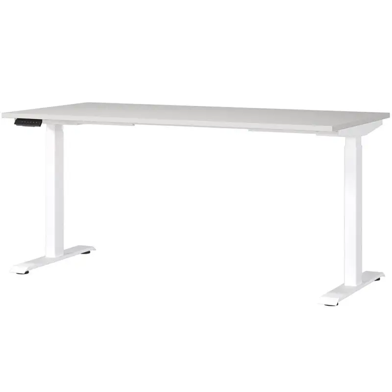 Schreibtisch 160cm, elektrisch höhenverstellbar, grau/weiß, JESOLO-01 Preis Gesenkt
