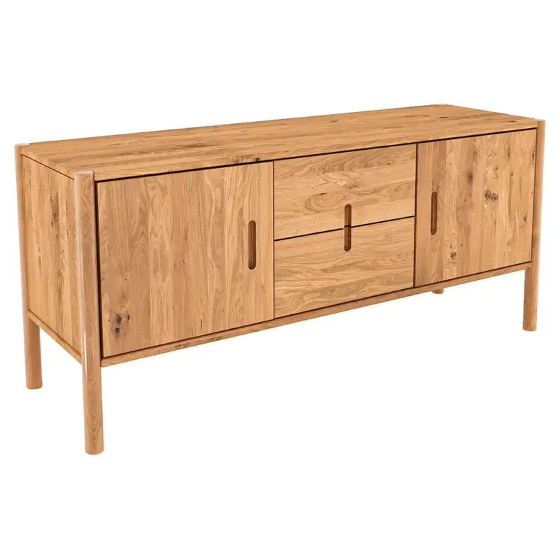 Sideboard 142 cm breit, Eiche massiv geölt, PORI-165 Top-Preis