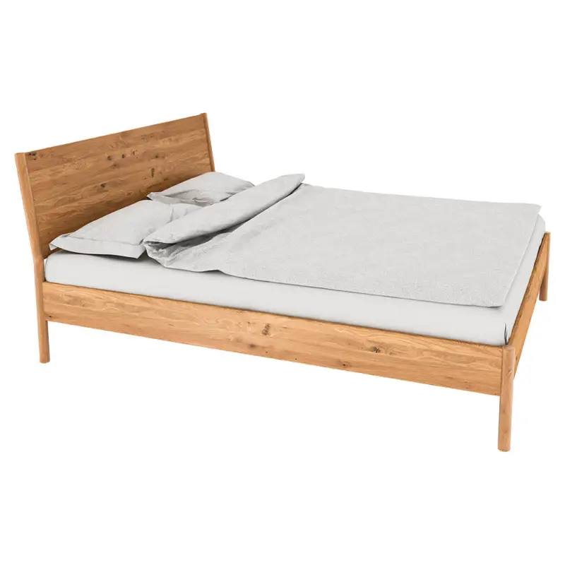 Bettgestell 160x220 cm, Eiche massiv geölt, PORI-165 Neu Im Sortiment