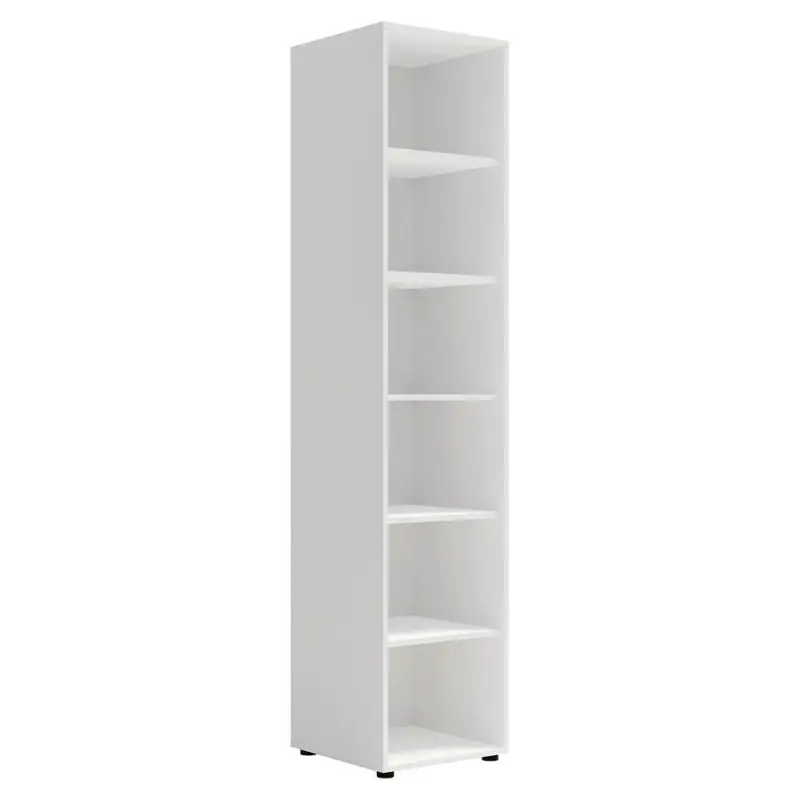 Meistverkauft Büro Regal mit 45 cm Breite, weiß matt, mit 6 offenen Fächern - MOLLERUSA-132