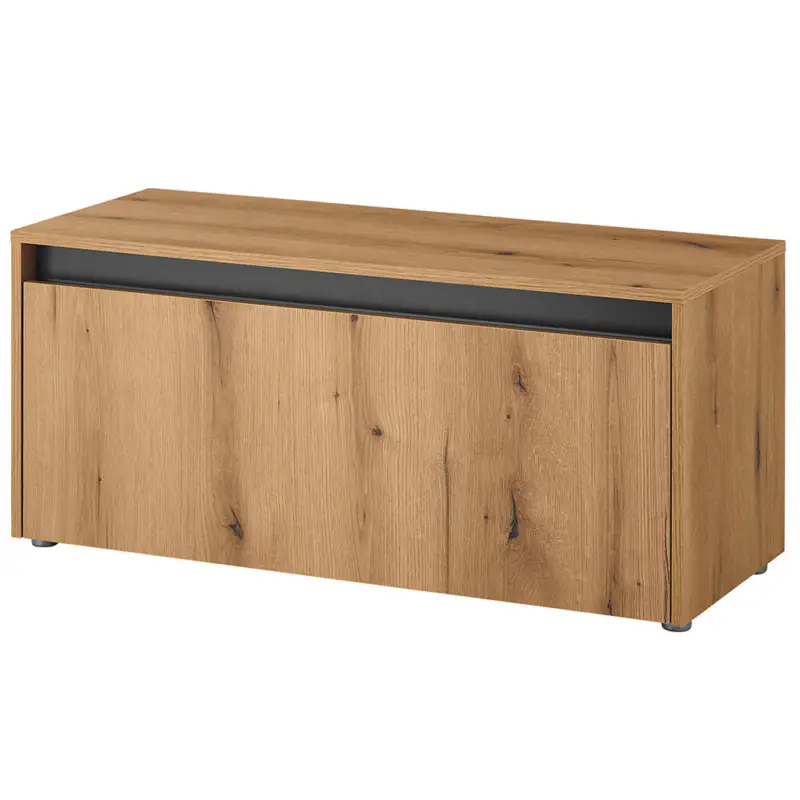 Nur Für Kurze Zeit Garderoben Schuhbank mit 100 cm Breite in Eiche mit anthrazit, 1 Klappe - CRISP-61