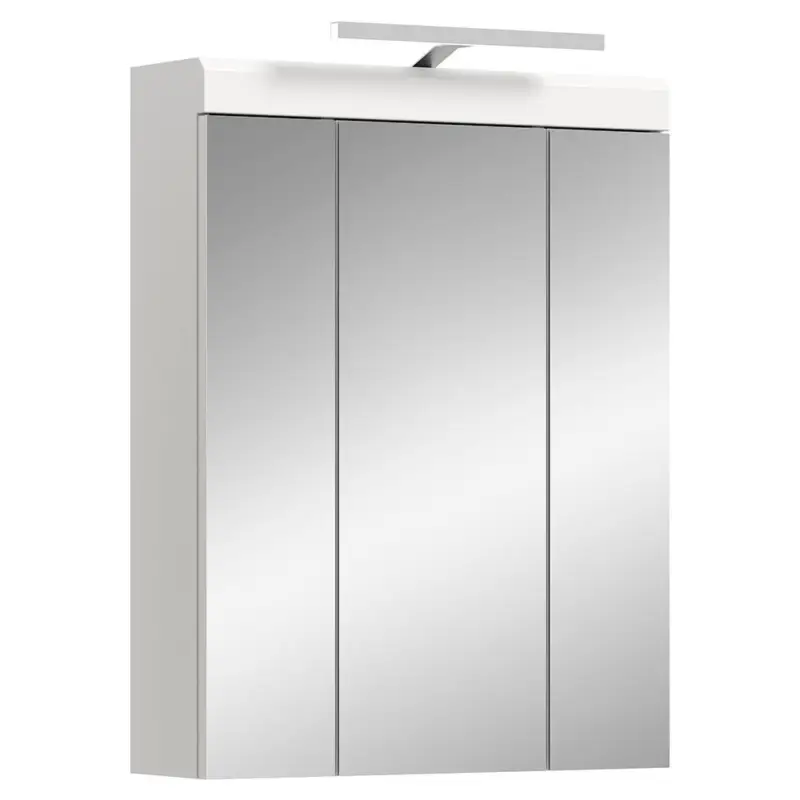 Ausverkauf Badezimmer Spiegelschrank inkl. Beleuchtung, 60 cm breit, in weiß - SIROCO-158