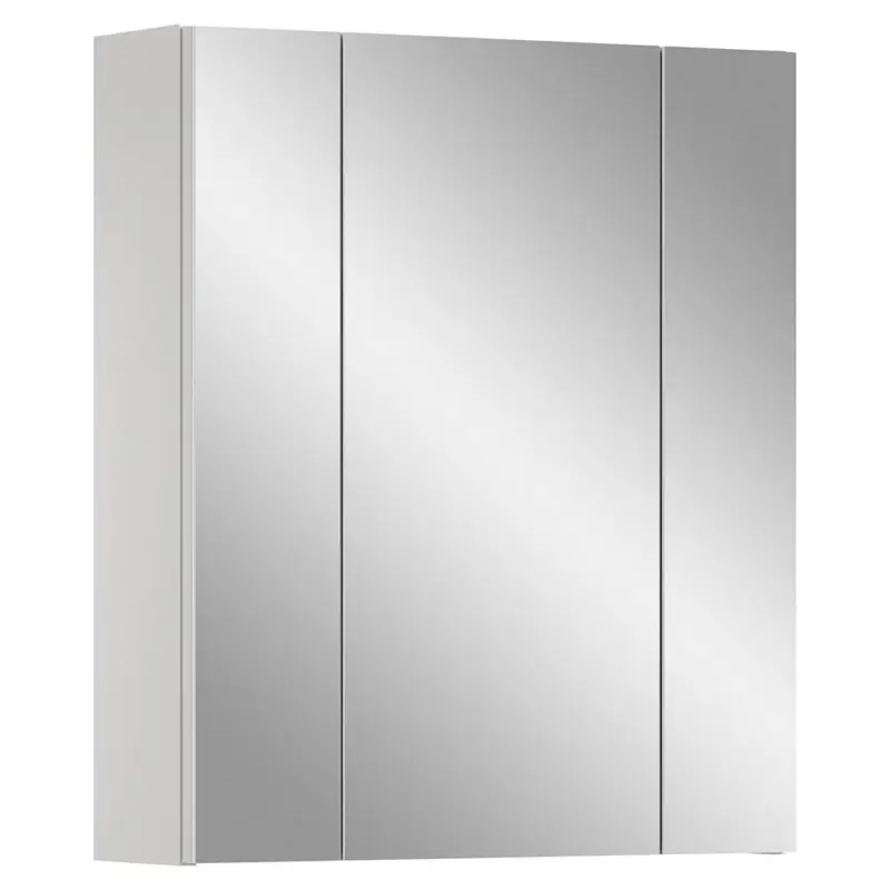 Abverkauf Badezimmer Spiegelschrank mit 60 cm Breite in weiß, 3 Spiegeltüren mit 3D-Funktion - IGGESUND-158