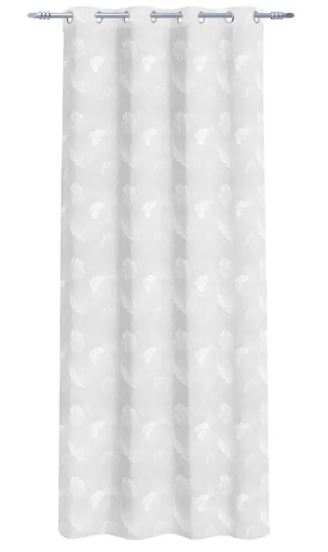 Ösenvorhang Nocles 2er Set, 140x245cm, wollweiß, Polyester Beliebt