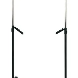 Garderobenständer Tami Metall Kunststoff Schwarz ca. 81 x 100-177 x 42 cm Mega-Angebot