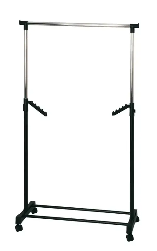 Garderobenständer Tami Metall Kunststoff Schwarz ca. 81 x 100-177 x 42 cm Mega-Angebot
